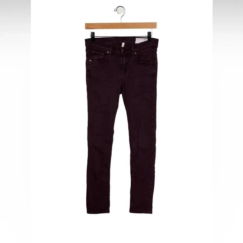 Purple Rag and Bone jeans XS size 25 perfectly distressed